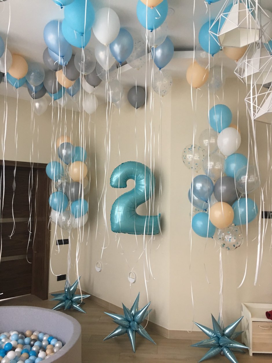 Как украсить комнату воздушными шарами с гелием на детский праздник