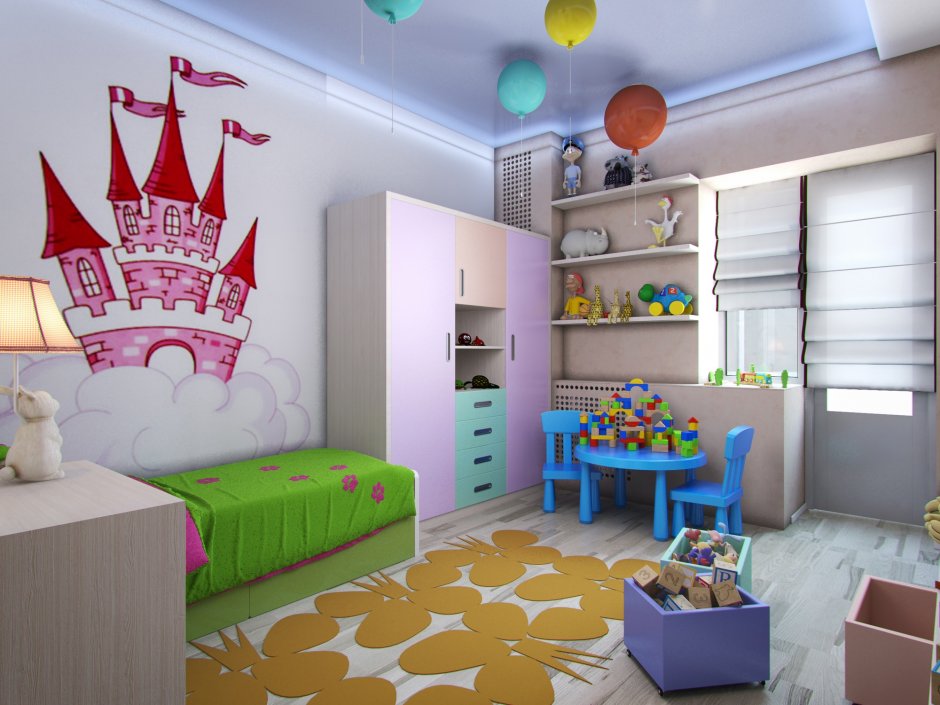 Детская комната без ремонта