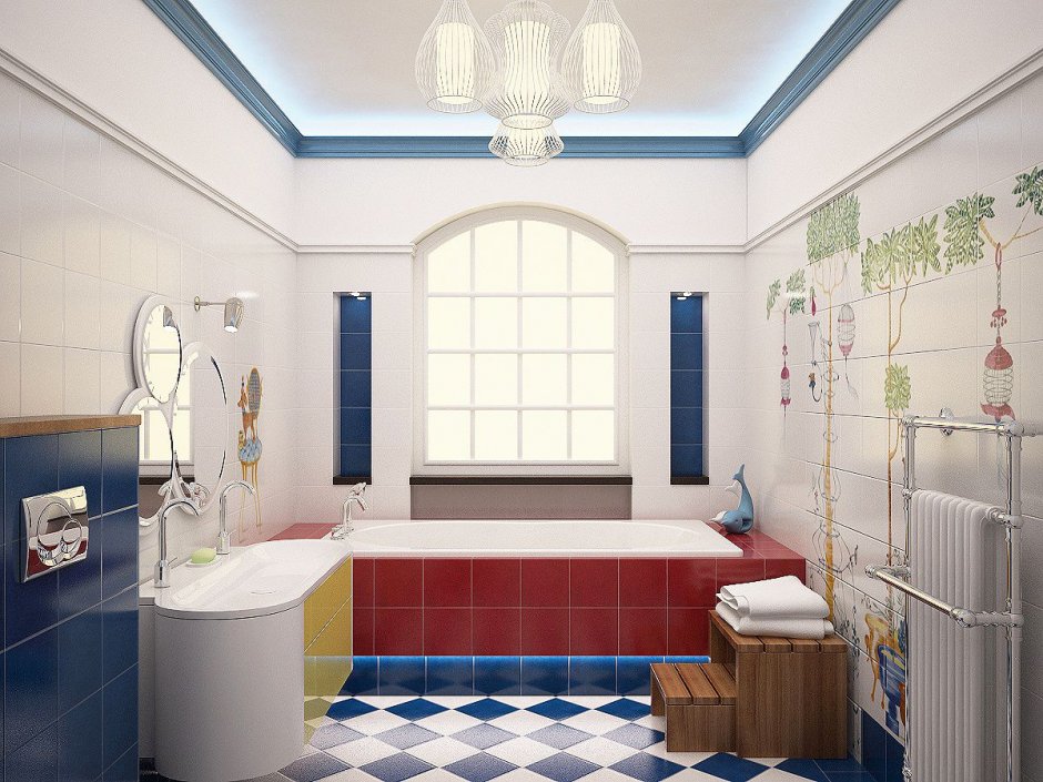 Ванная комната классика в доме