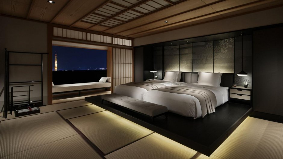 Японский интерьер спальни