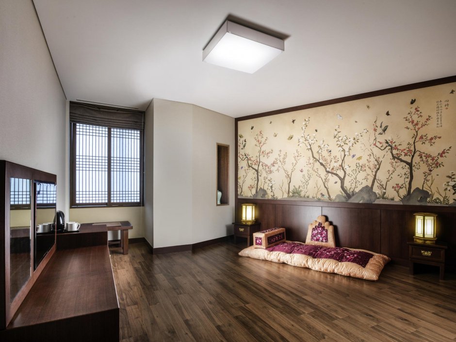 Интерьер комнаты в корейском стиле