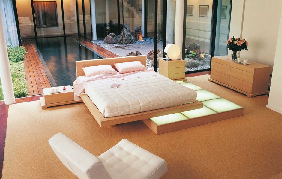 Парящая кровать в японском стиле