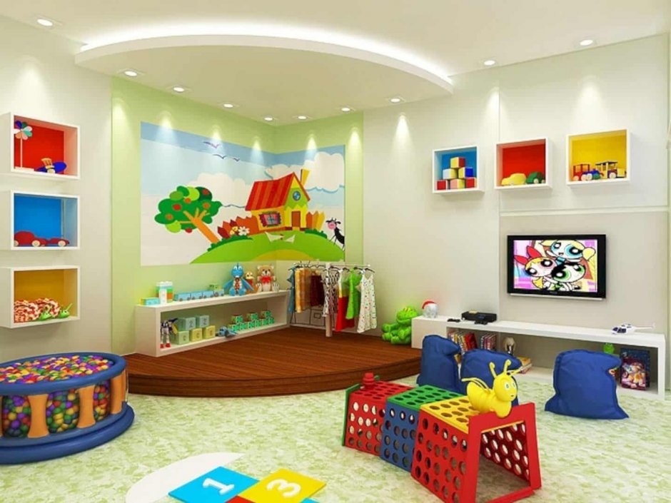 Интерьер группы детского сада в едином стиле