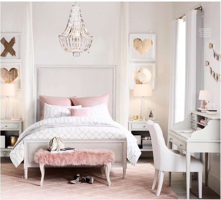 Спальня для девочки в белом стиле