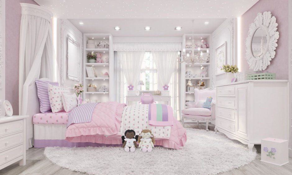 Детская богатая комната для девочки