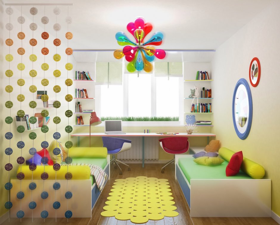 Декор детской комнаты для разнополых детей
