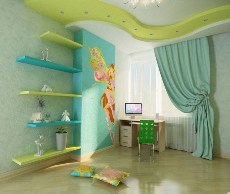 Цвет комнаты для мальчика и девочки