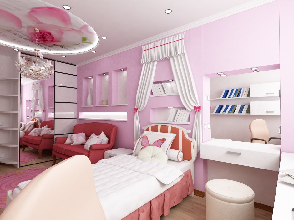 Евроремонт детской комнаты для девочек
