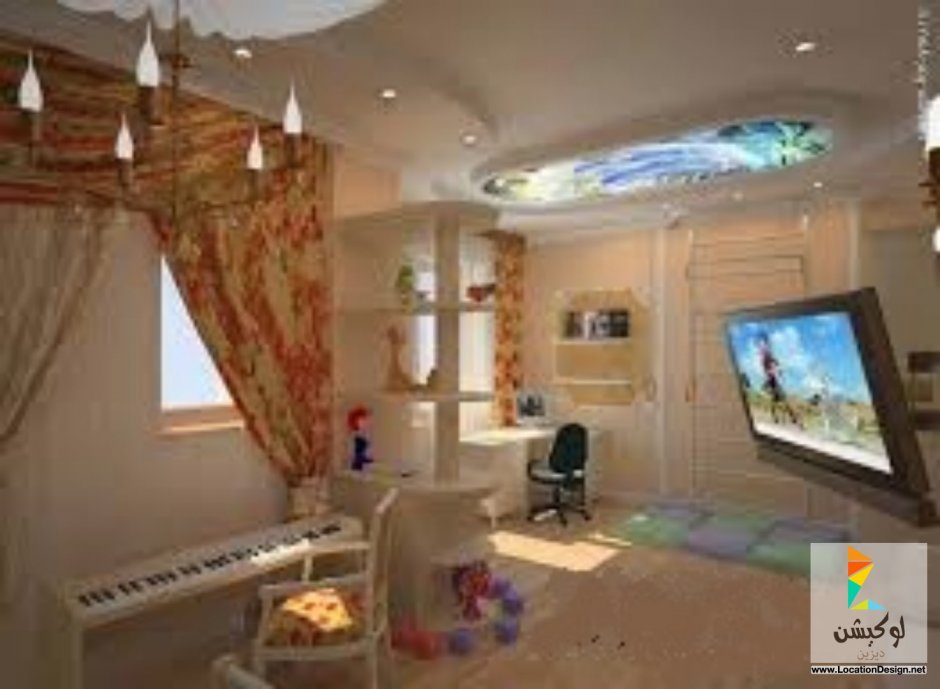 Дизайнерские потолки детской комнаты