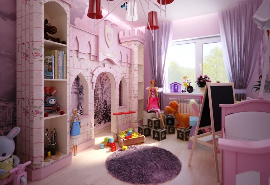 Интересные детские комнаты для девочек