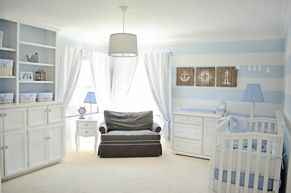 Интерьер детской комнаты для новорожденных