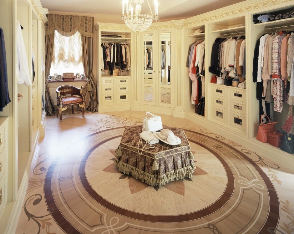 Роскошные гардеробные комнаты