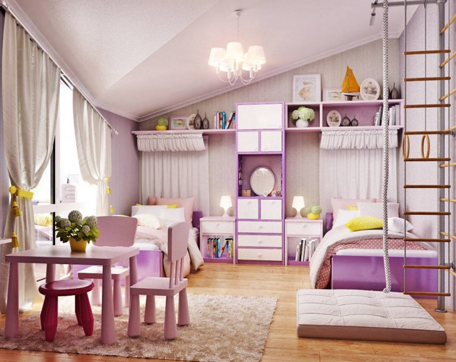 Дизайнерские комнаты для девочек