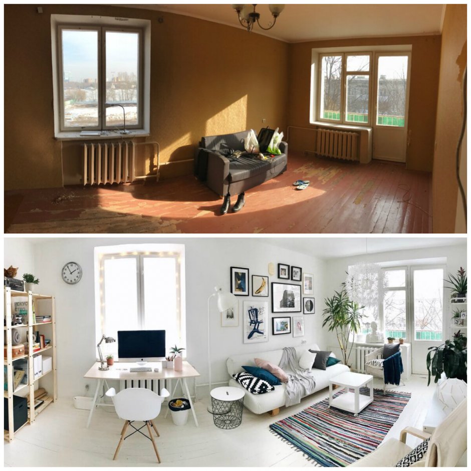 Комната до и после (31 фото)