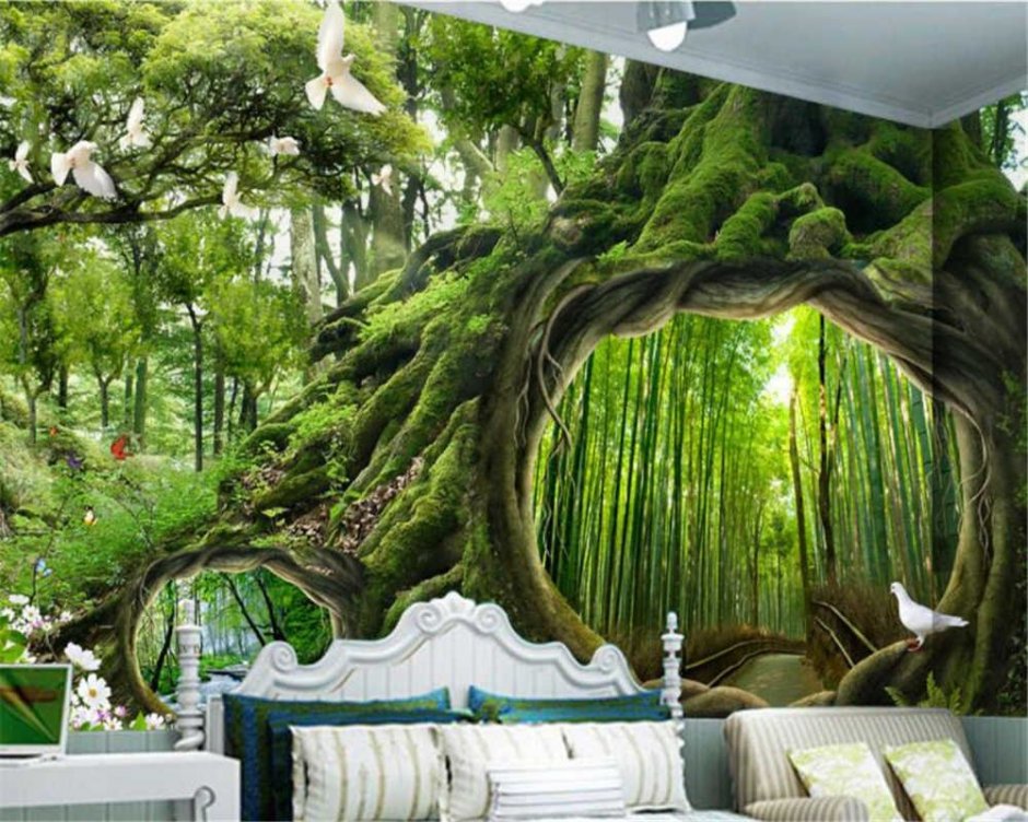 Комната в виде леса