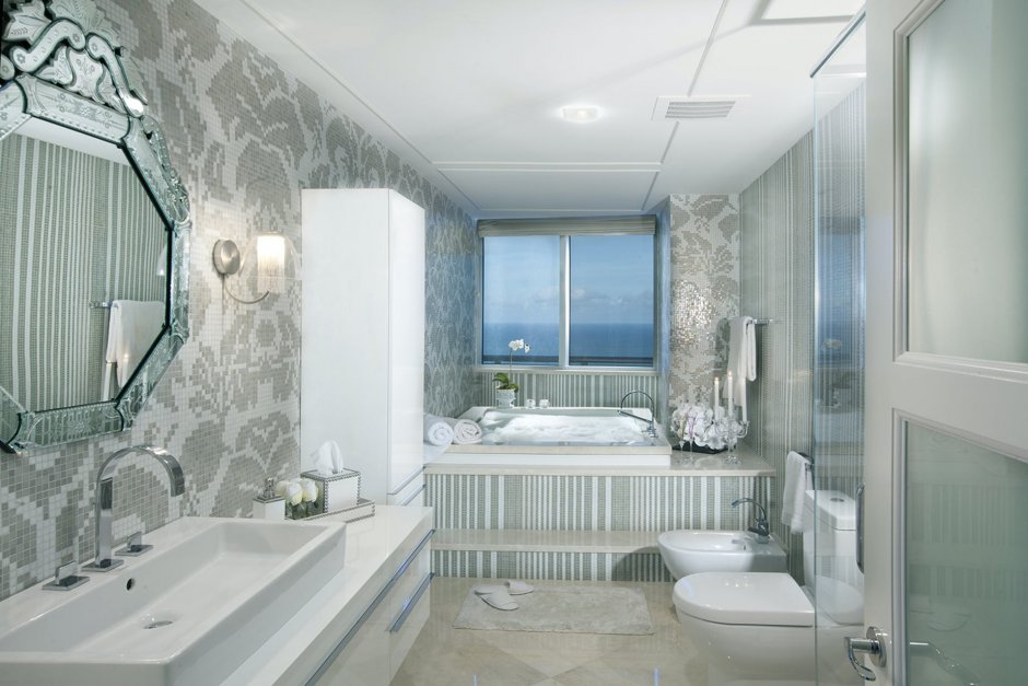 Красивые Ванные комнаты в пастельных тонах