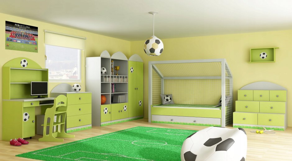 Детская комната для мальчика футболиста