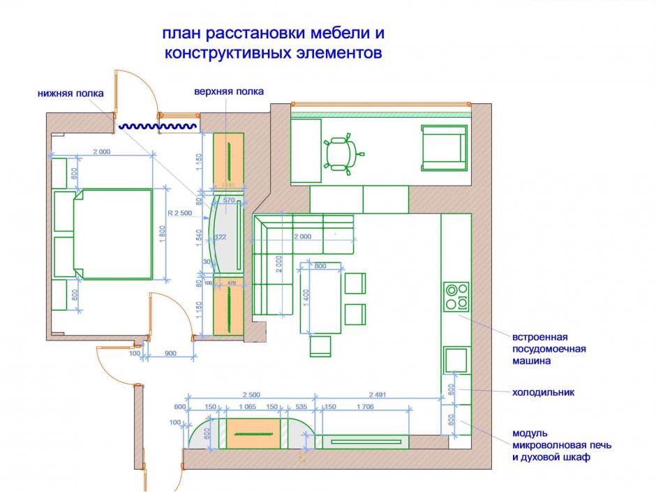 План конструктивный мебель