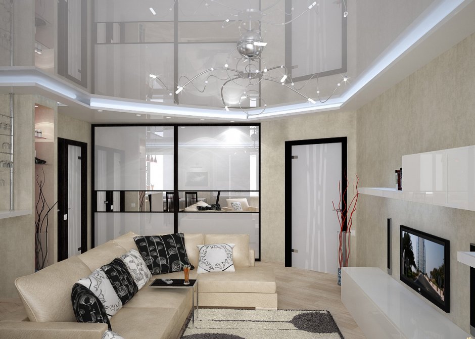 Прихожая и гостиная вместе