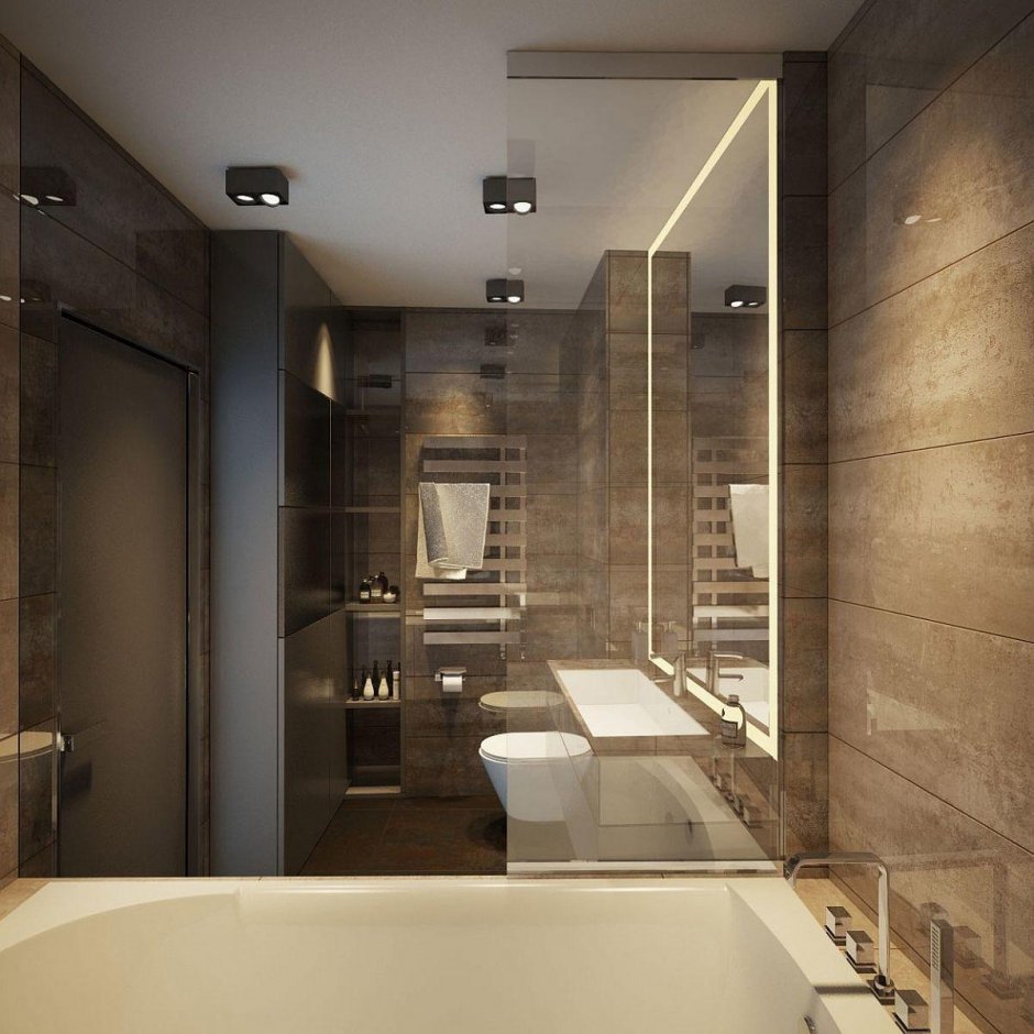 Дизайнерские проекты ванных комнат в квартире