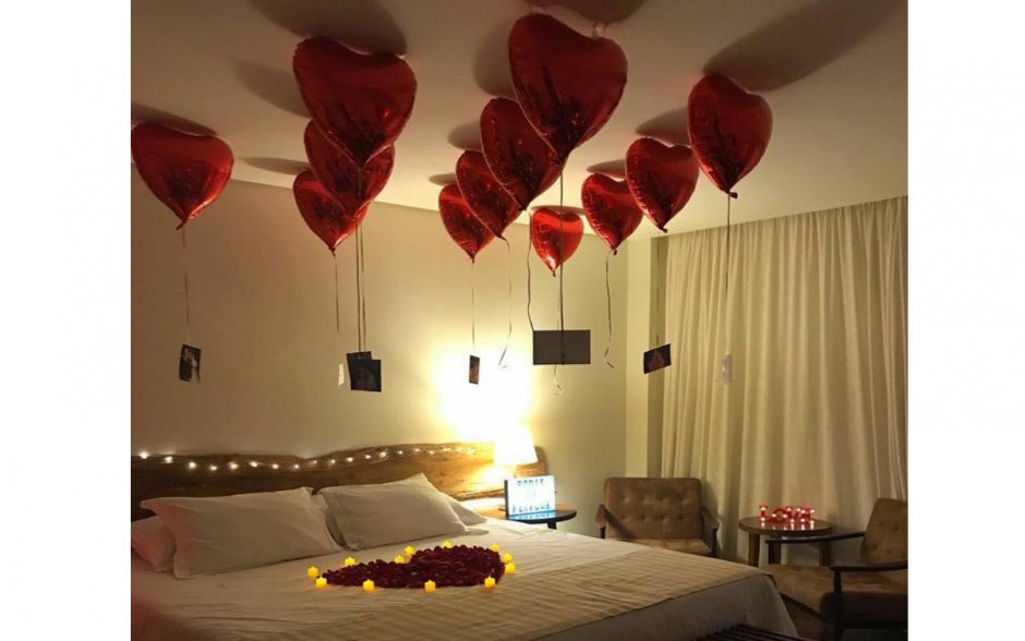 Романтическое украшение комнаты