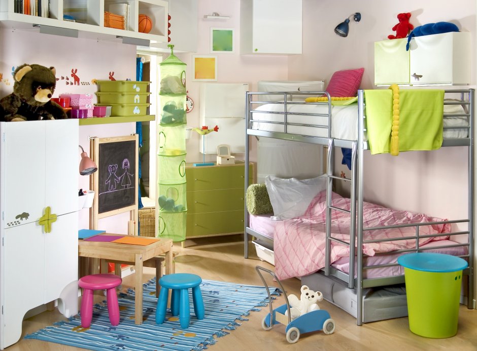 Кровати для разнополых детей в маленькую комнату