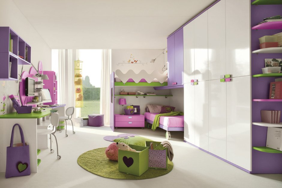 Детские комнаты в фиолетовом цвете