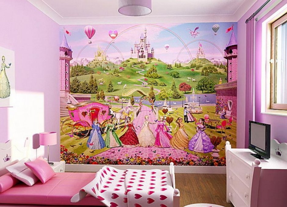 Фреска на стену в детскую для девочки
