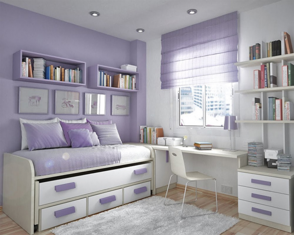 Детская комната в фиолетовых тонах (35 фото)