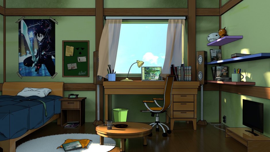 Комната в стиле аниме для мальчика
