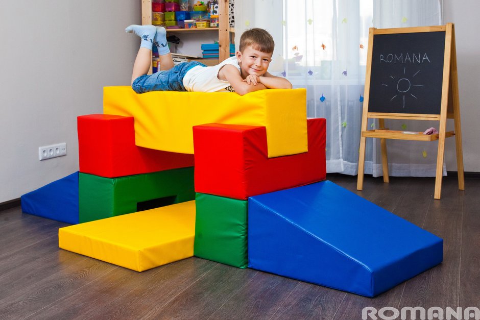 Детские мягкие модули для игровых комнат (33 фото)