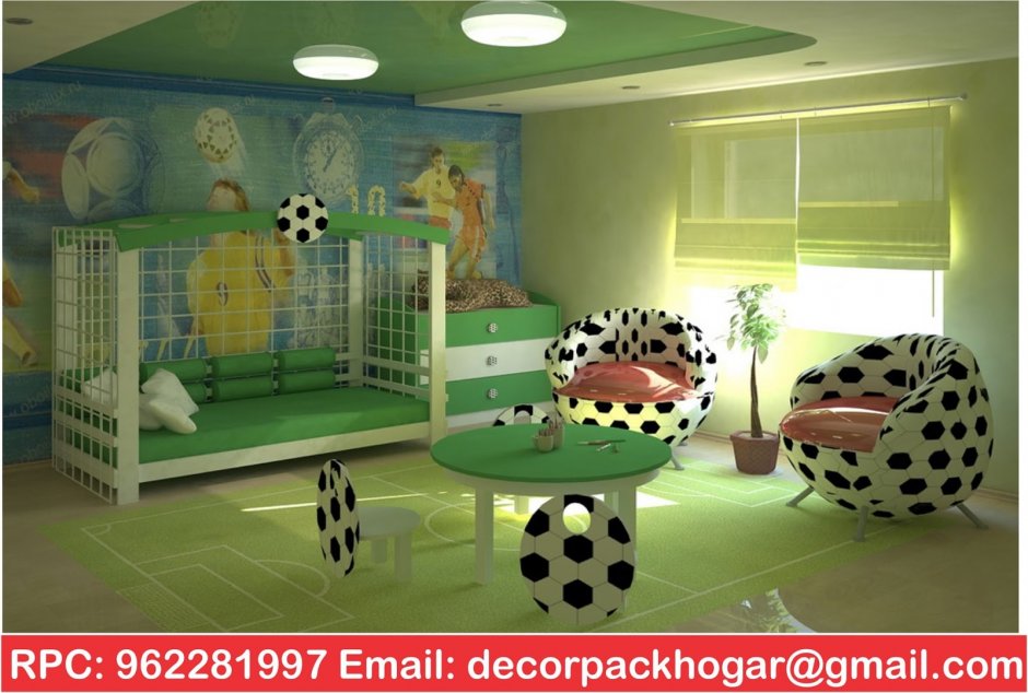Детская комната для мальчика футболиста