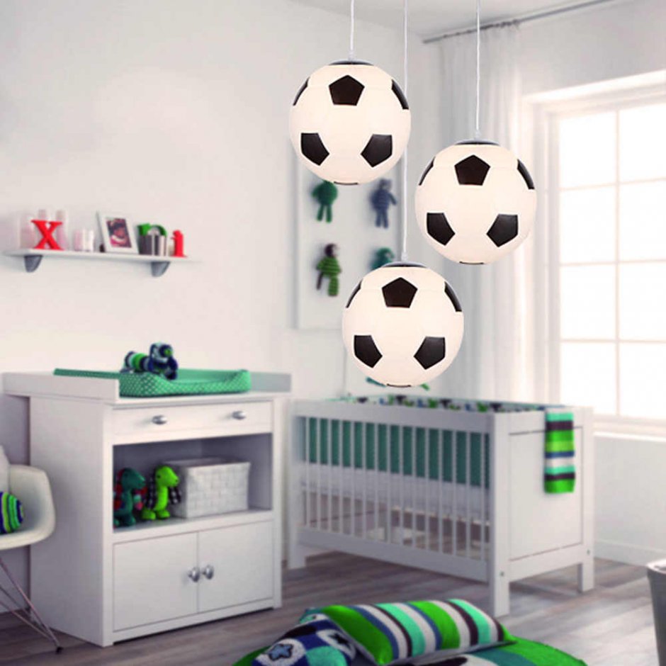 Комната в футбольном стиле для мальчика