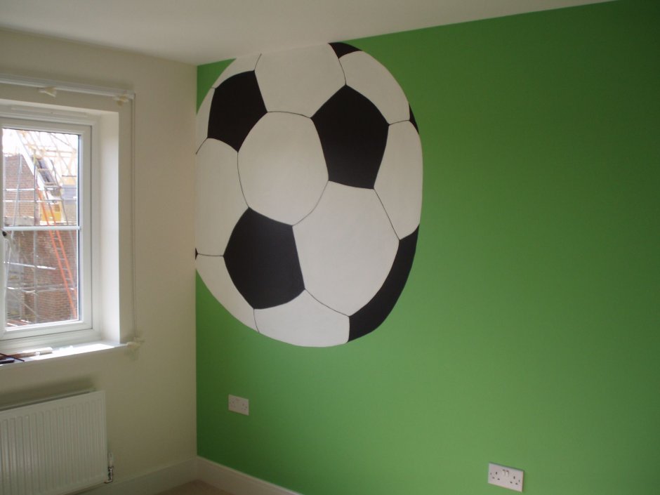 Декорация для комнаты мальчика в футбольном стиле