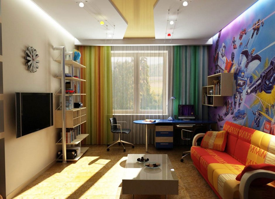 Дизайн проходной детской комнаты