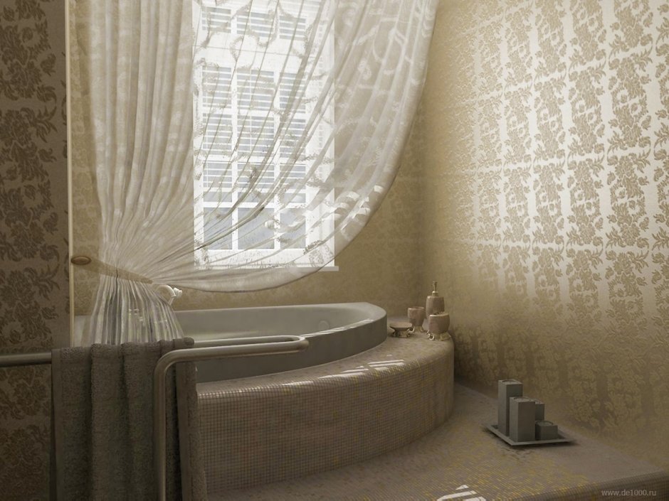 Красивые современные шторы для ванн классика