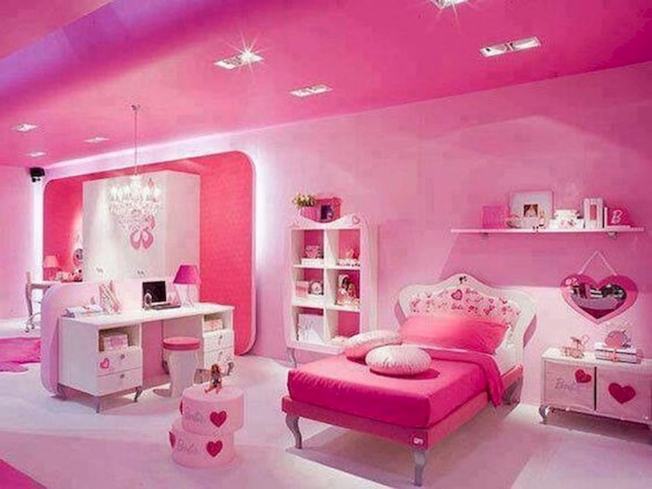 Спальня для девочки стиль Барби