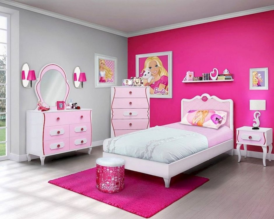 Розовые комнаты для детей
