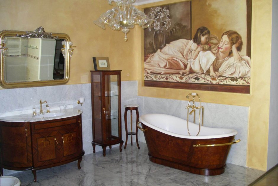 Ванная комната с фреской
