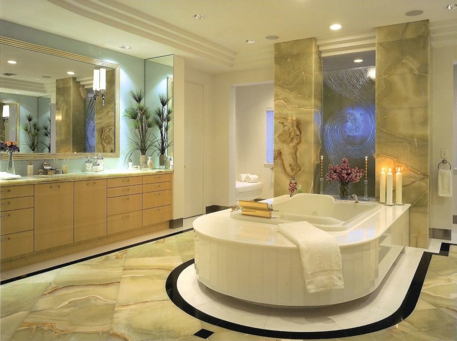 Фото дизайна ванной комнаты из оникса
