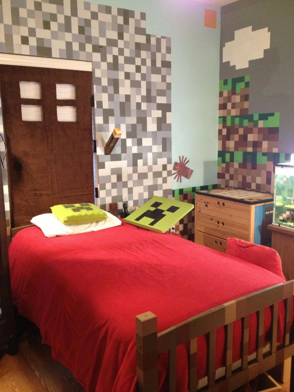 Детская комната в стиле майнкрафт (35 фото)