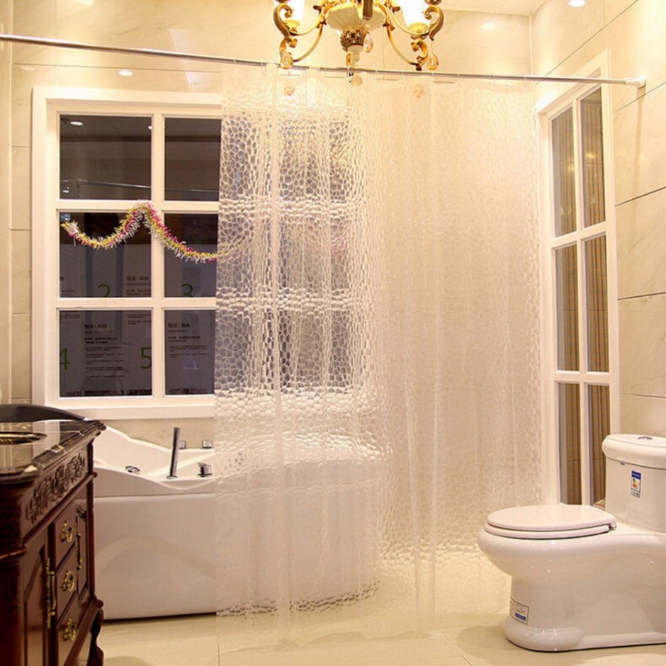 Пластиковые шторы для ванной комнаты