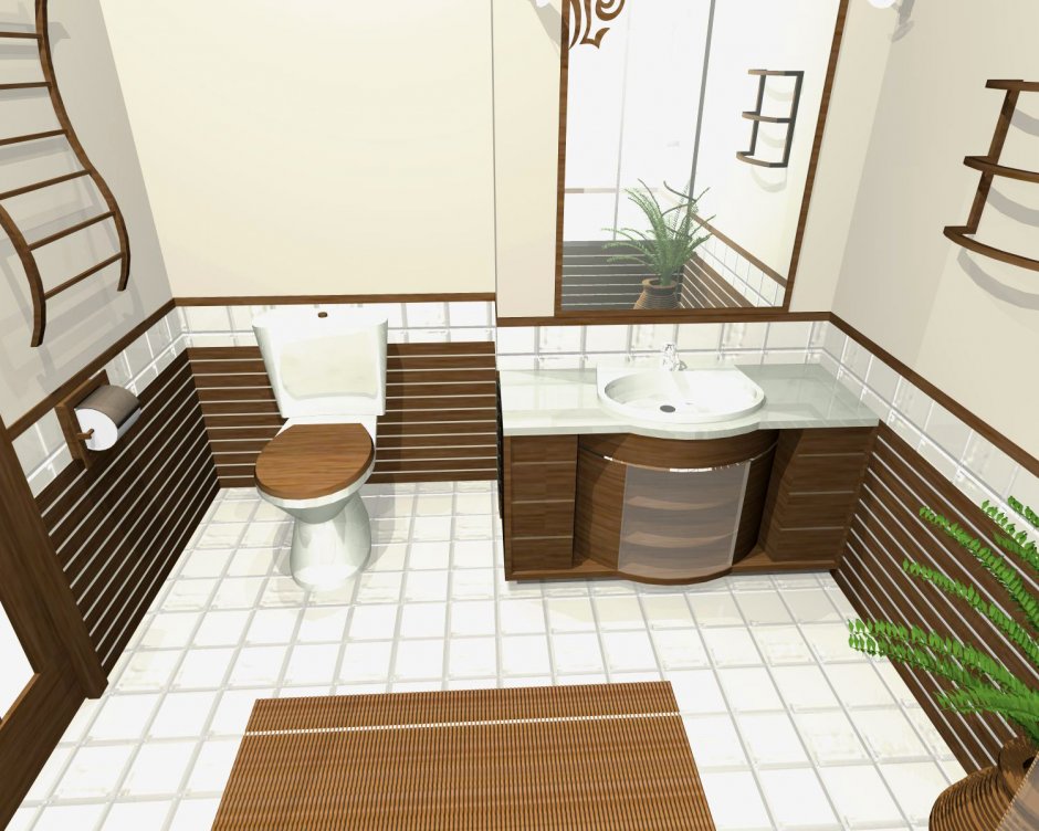 Ванная комната 3д проект