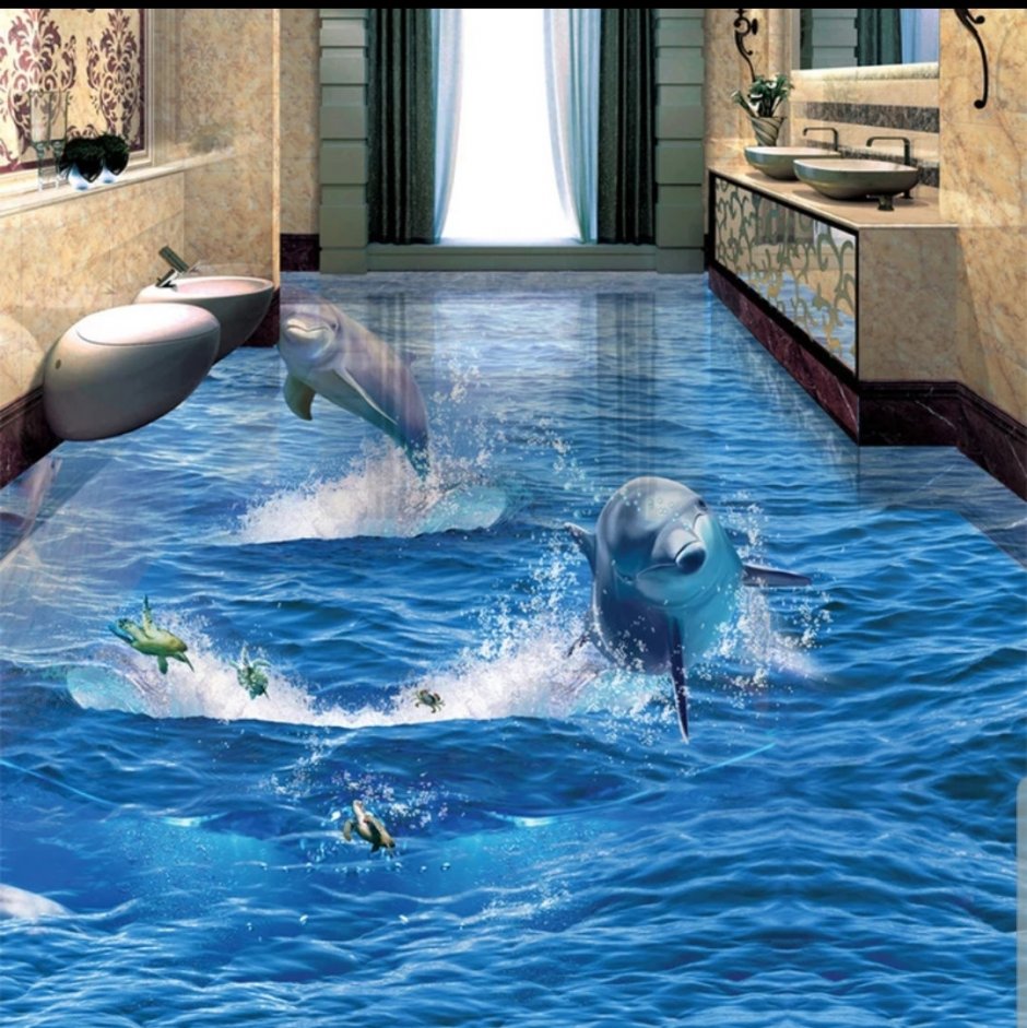 Панели для ванной комнаты под плитку дельфином