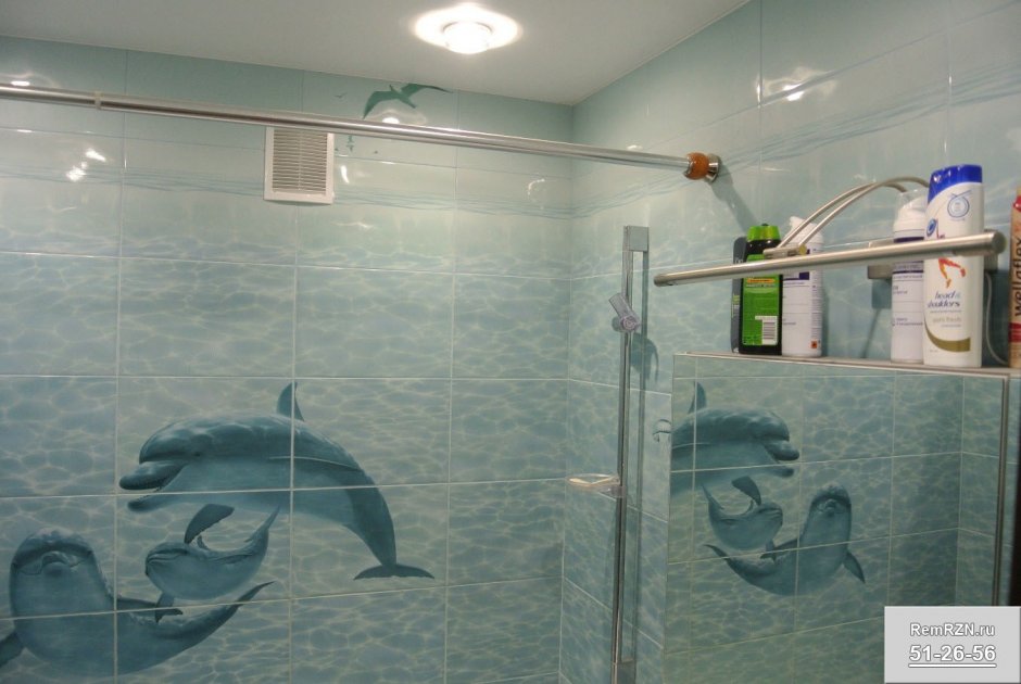 Плитка для ванной комнаты с дельфинами