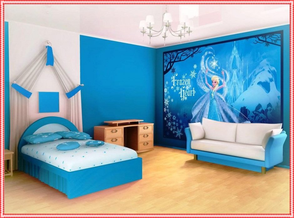 Голубая комната для девочки 10 лет