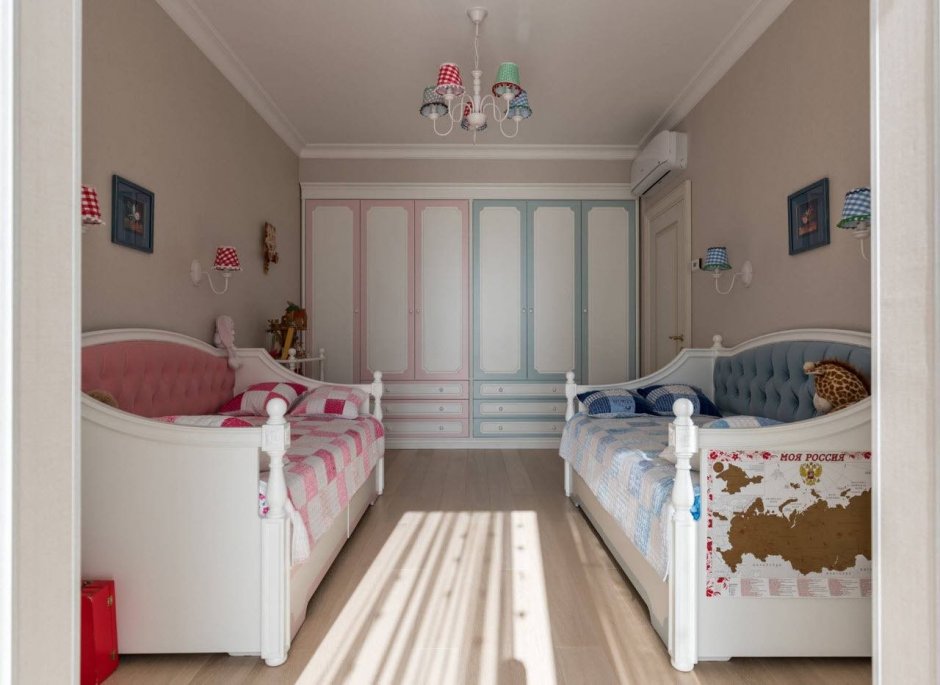 Спальни для разнополых детей в одной комнате