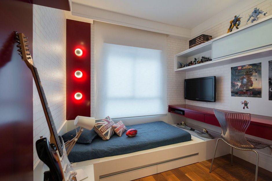 Спальная комната в современном стиле для мальчика