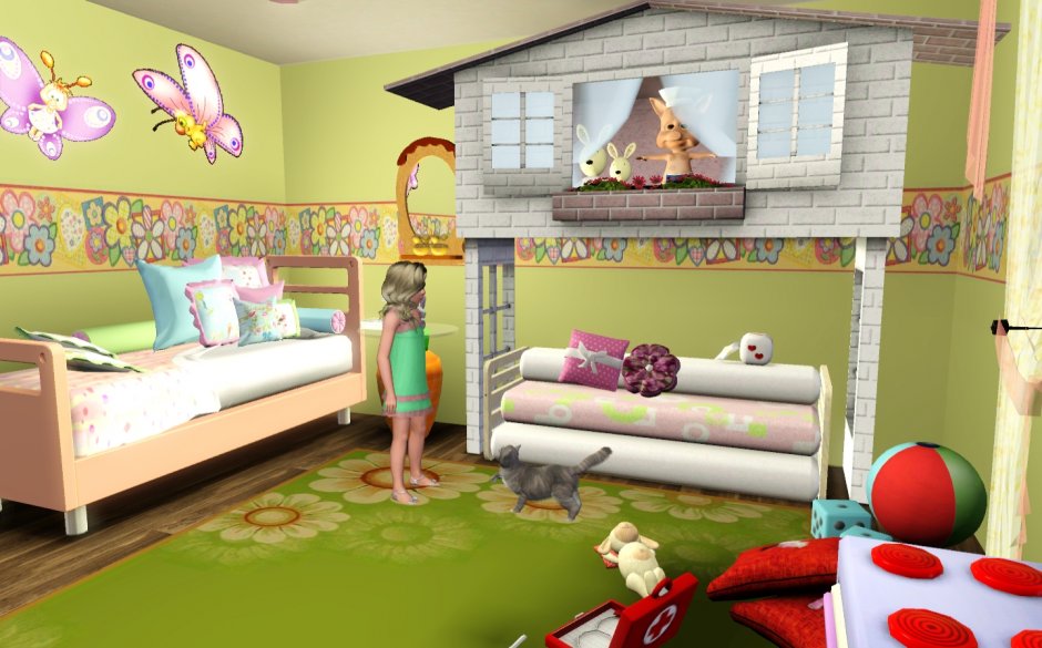 Детская комната для девочки в симс 4