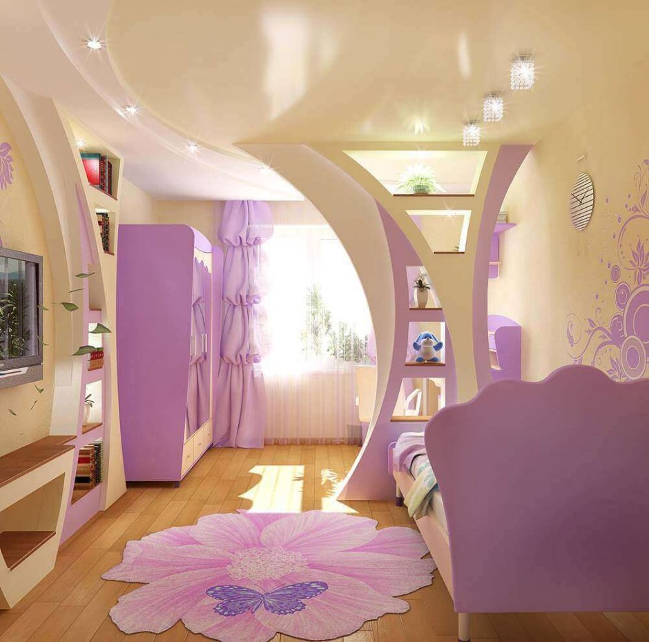 Натяжные потолки для детской спальни